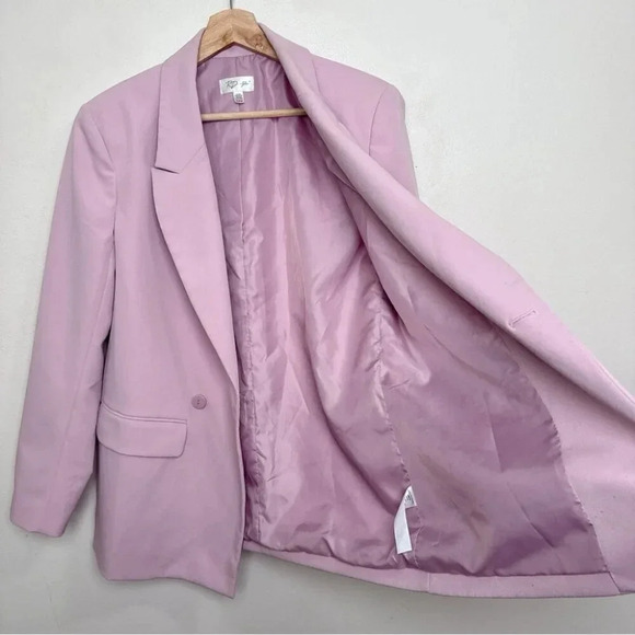 Rd  Style Womens Xsmall Oversized Lilac Double Breasted Blazer - Picture 12 of 15